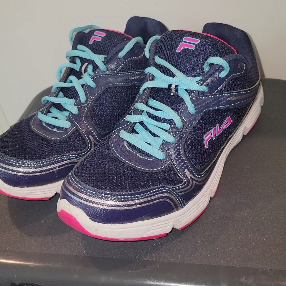 Fila Blue/Pink Womens Walking Shoes Sz 11